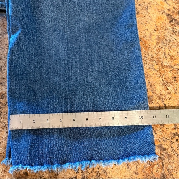 BCBGeneration Blue Flare Wide Leg Jeans Size 7/28 High Rise - Picture 9 of 14